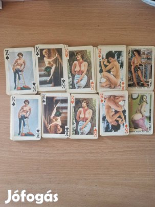 Régi, retro francia kártya, hiánytalanul, 1950-es évekből