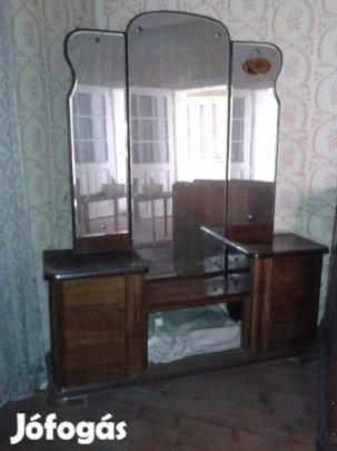 Régi, retro tükrös szekrény, fésülködőasztal, előszoba szekrény eladó