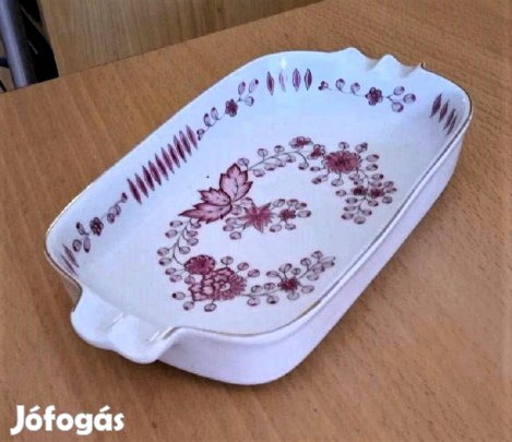 Régi, ritka színű és mintás Hollóházi porcelán hamutartó