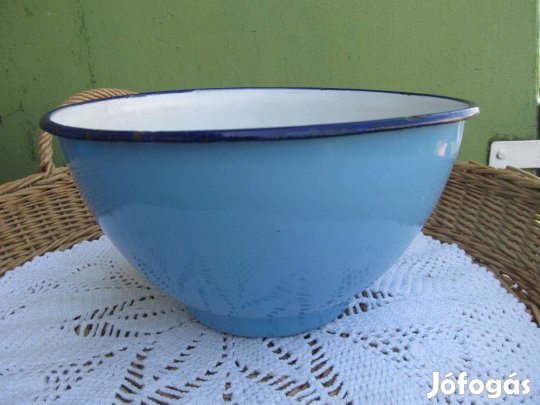 Régi, teve jelzésű tűzzománc tál