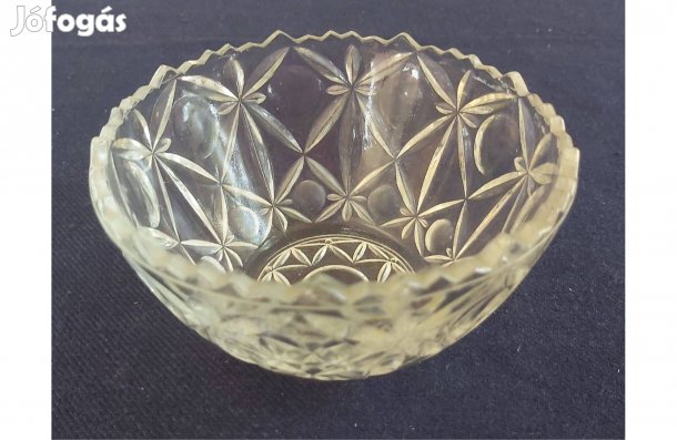 Régi, üveg cukorkatartó