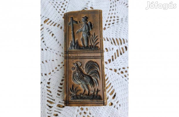 Régi, viasz mézeskalács ütőfa -két mintás