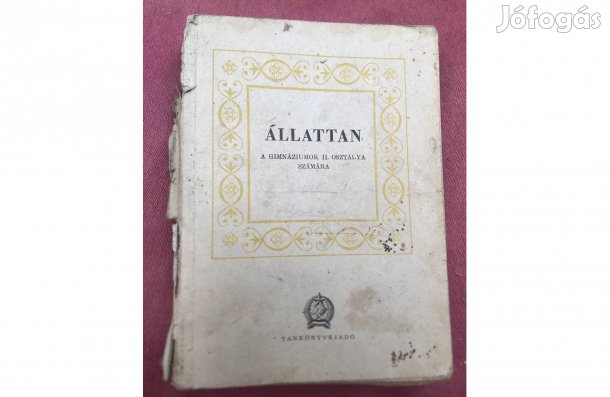 Régi állattan könyv 5000 Ft