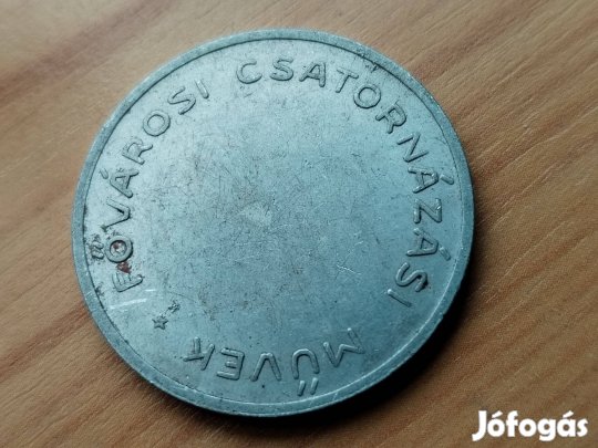 Régi alu zseton "Fővárosi Csatornázási Művek"