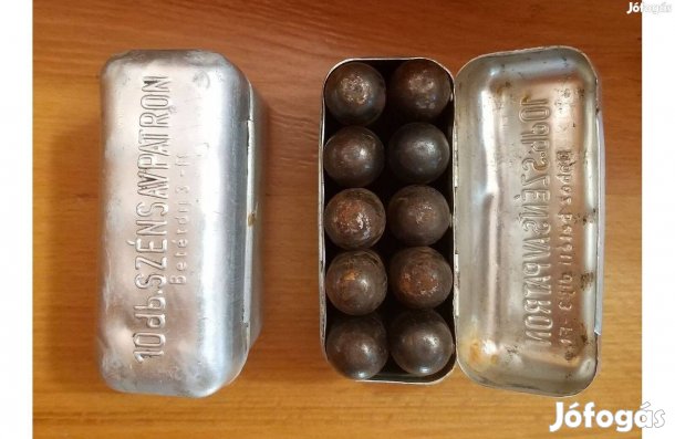 Régi aluminium szénsav patrontartó doboz