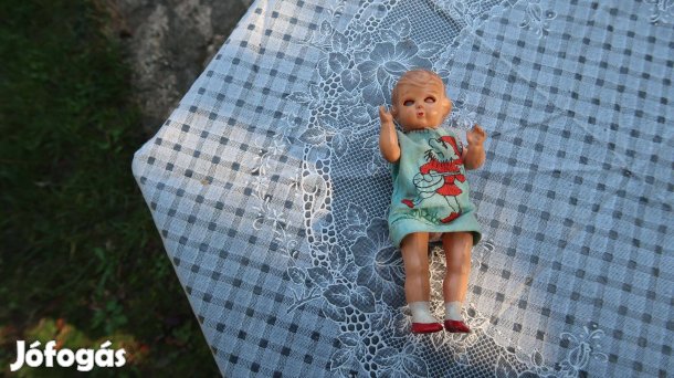 Régi alvós kaucsuk baba játék