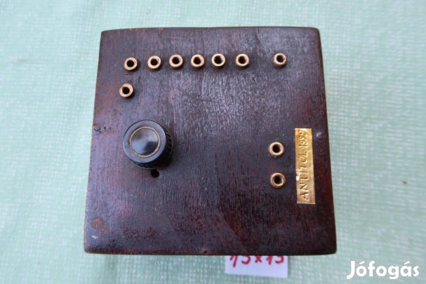 Régi amatőr detektoros rádió forgókondival 15x13cm