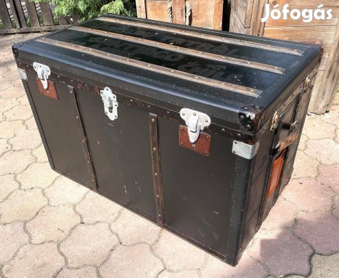 Régi amerikai hajóláda nagy utazó láda koffer