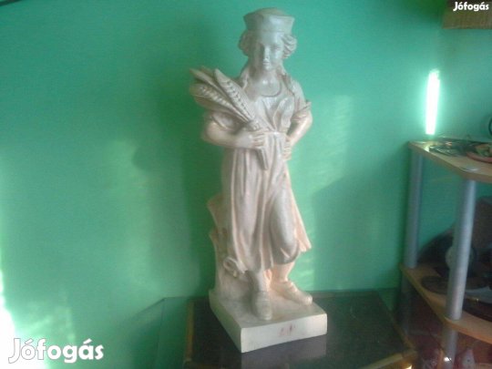 Régi antik 77 cm magas női szobor gyönyörű eladó