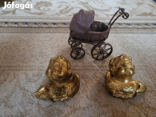 Régi antik angyalkák és babakocsi