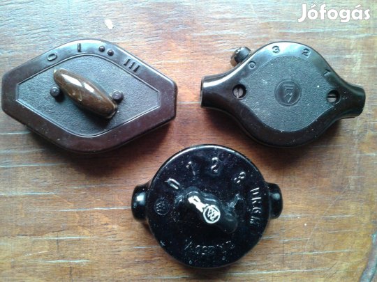 Régi antik bakelit kerámia kapcsoló