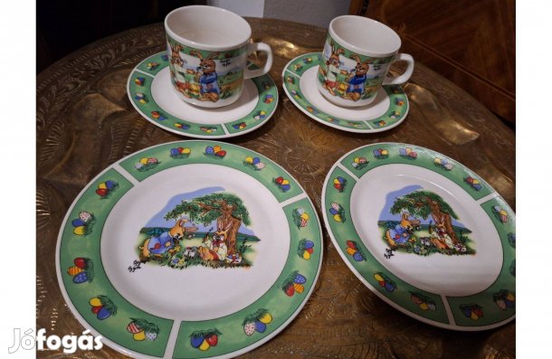 Régi antik götz porcelán reggelizőszett