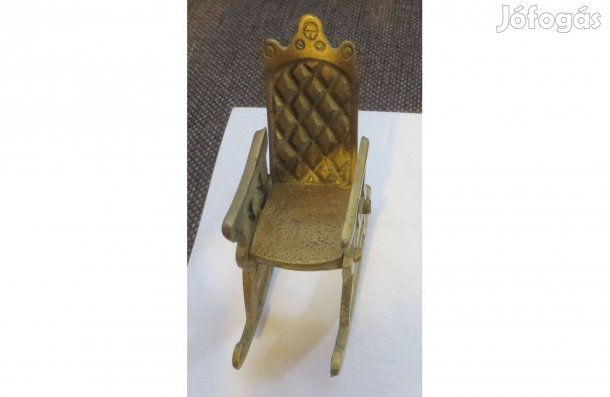 Régi antik sárgaréz hintaszék 9 cm