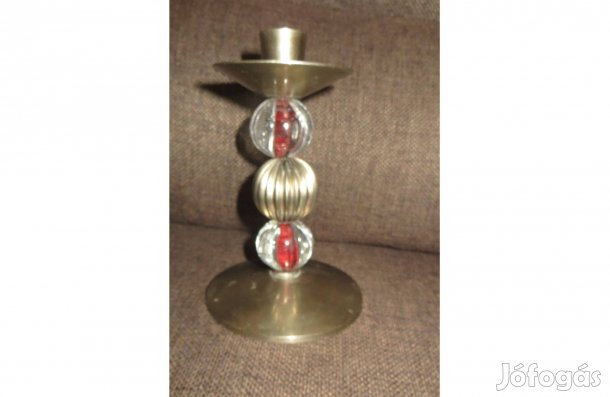 Régi antik vintage stílusú gyertyatartó 16 cm 330 gramm