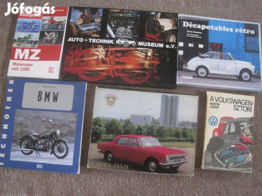 Régi atós motoros könyvek BMW . MZ , Volga