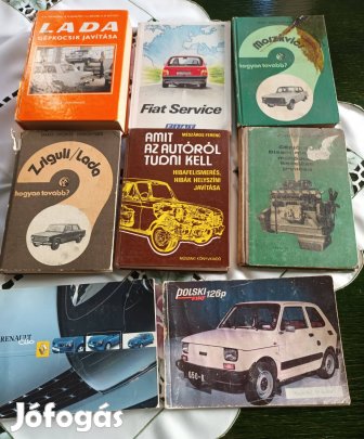 Régi autós könyvek