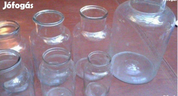Régi befőttes üveg 7 db egyben 1-10L