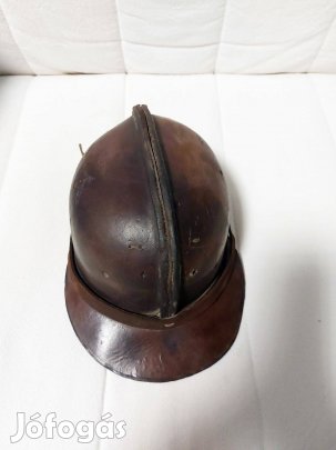 Régi bőr bányász kobak-sisak