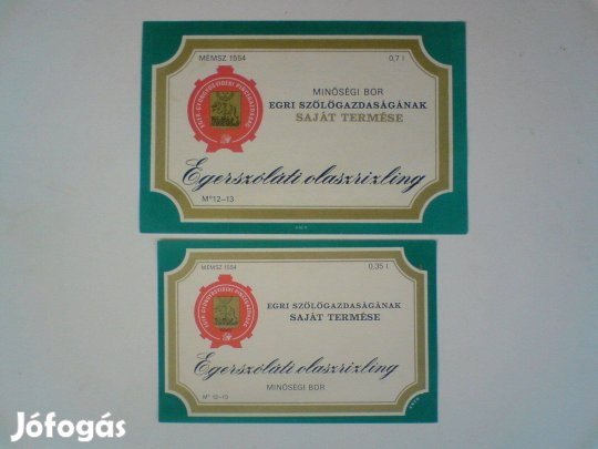 Régi boros címkék 1970-s évek