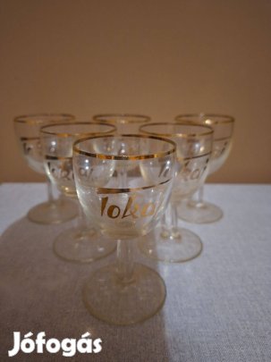 Régi boros pohár készlet Tokaj