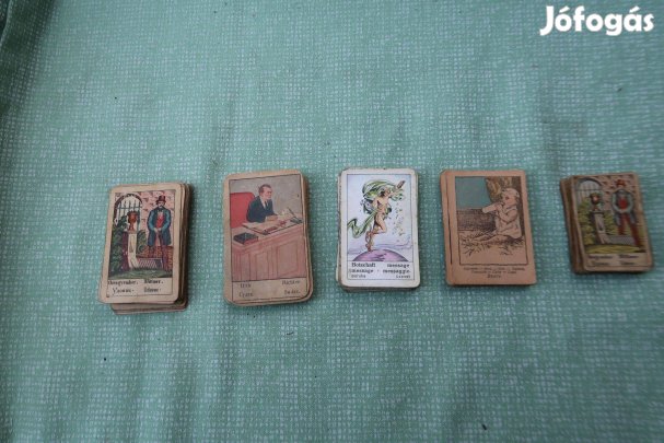 Régi cigánykártya 5 csomaggal egyben