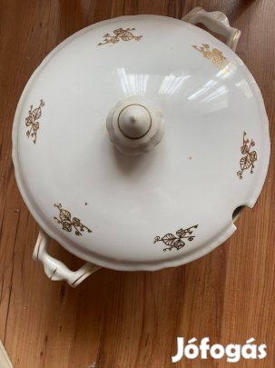 Régi cseh porcelán leveses tál