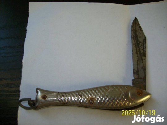 Régi csehszlovák bicska hal alakú nyéllel-Sandrik