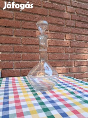 Régi csiszolt üvegdugós üveg
