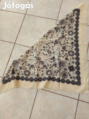 Régi de hibátlan kasmir fejkendő 80x80cm