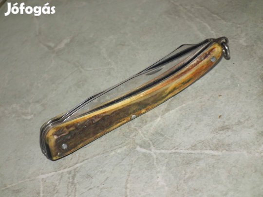 Régi de szép érdekes retró jelöletlen 2 pengés bicska zsebkés kés