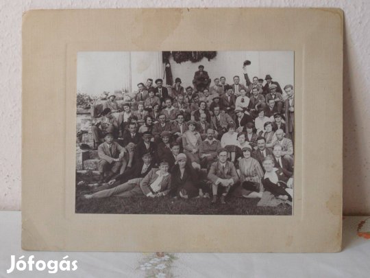 Régi dedikált csoportfotó, fénykép ( 1928 )