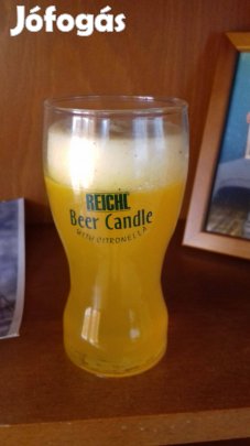 Régi díszgyertya sörös pohár Beer Candle