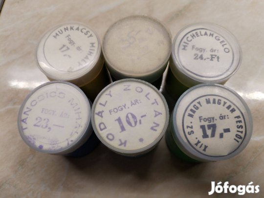 Régi eredeti diafilmek 6 db Híres emberek témájú