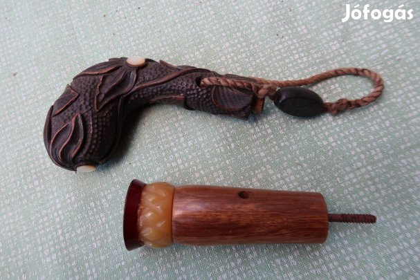 Régi esernyő fogantyú,egyik faragott - egyben