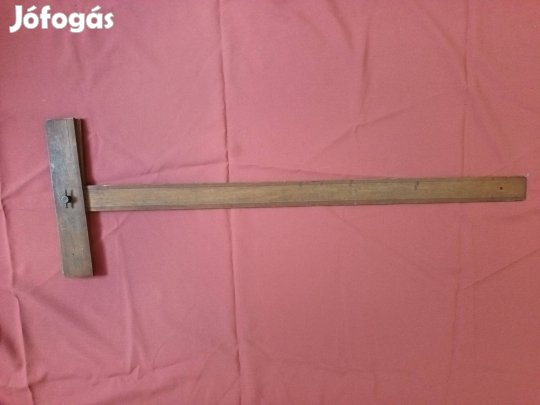 Régi fa hosszú fejes T vonalzó eladó - 94,8cm !