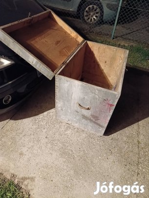 Régi fa katona láda katonaláda zárható koffer 