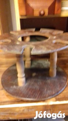 Régi fa talpaspohár tartó