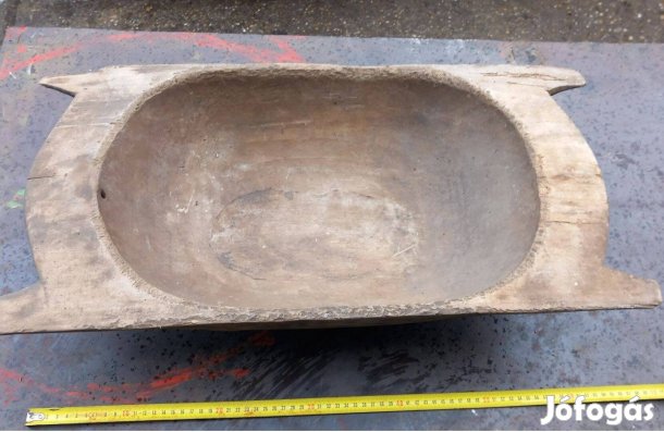 Régi fa teknő kisebb méret 65 cm foxpost