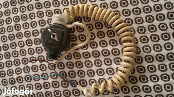 Régi fajta Csillár tartó spirál vajszínű zsinór :retró időkből