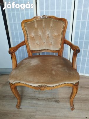 Régi faragott, barokk / rokokó stílusú fotel