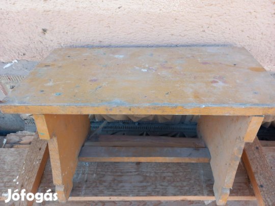 Régi faragott fa sámli kb 25x40cm