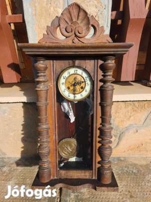 Régi felesütős falióra , működik , leszervizelt
