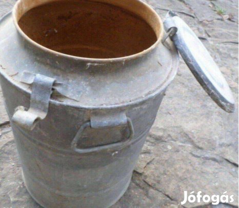 Régi fém kanna tároló edény 10 L-es