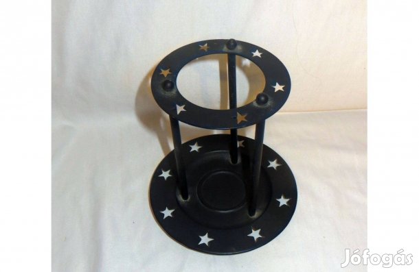 Régi fém mécsestartó aromalámpa állvány 14,5 cm