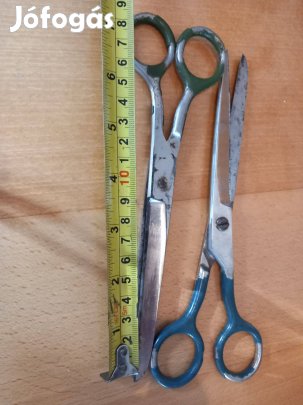 Régi fém szabó olló 18cm