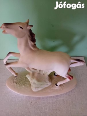 Régi fém tálca vagy kerámia ló 18cm vagy nagy fém kekszes doboz