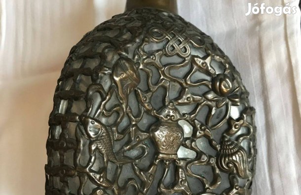 Régi fémrátétes italos üveg