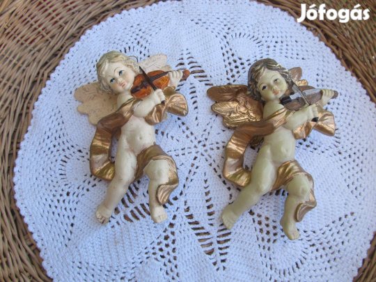 Régi festett angyal pár