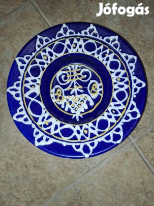 Régi festett iparművészeti falitányér!