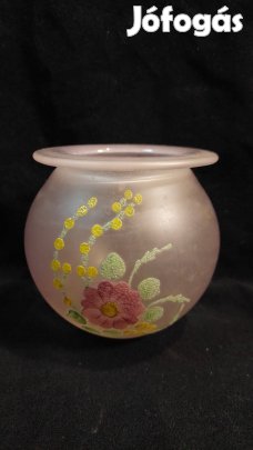 Régi festett üveg váza